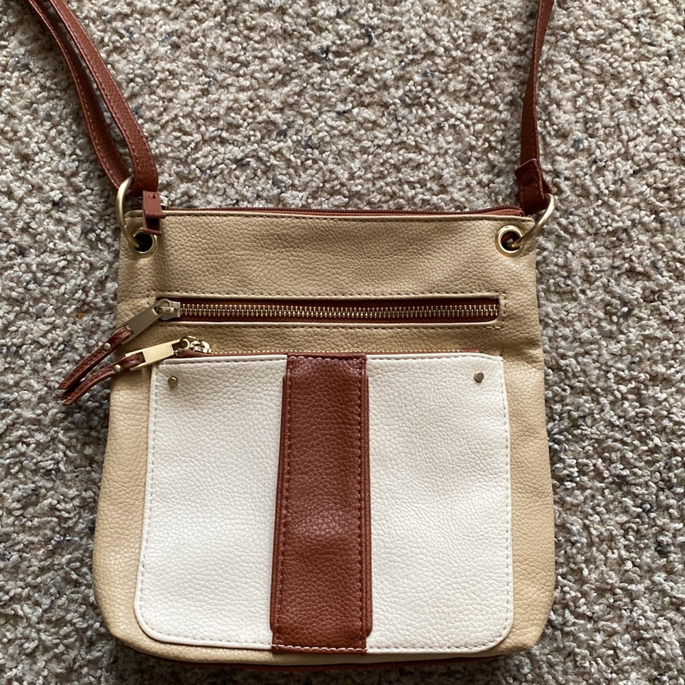 Women's brown, tan, and beige crossbody purse - Picture 2 of 5